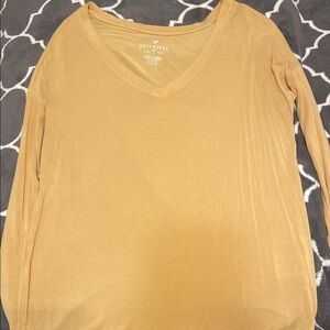 American Eagle Soft & Sexy Mustard Top